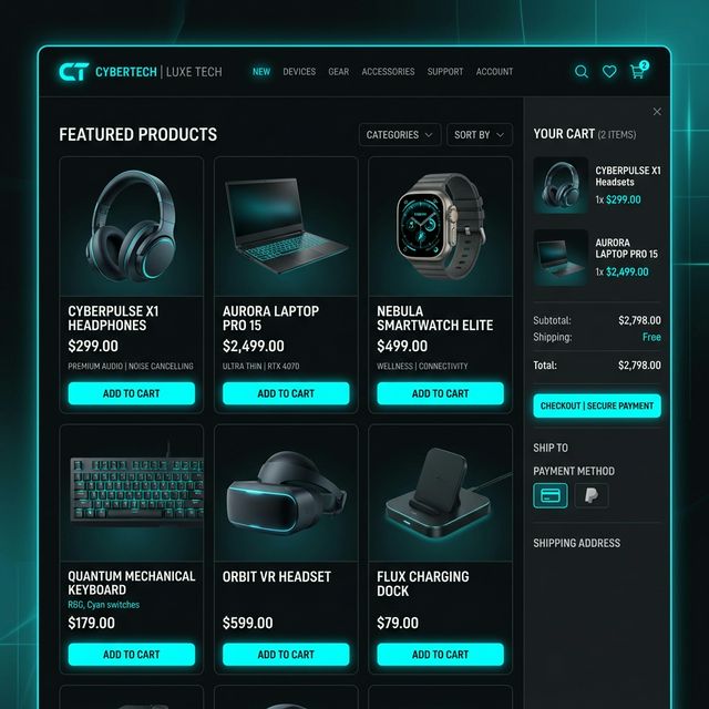 Interface Sumérios Commerce — E-commerce omnichannel